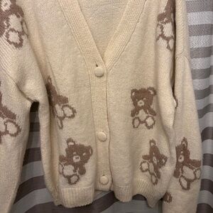 Teddy Bear Sweater Cardigan